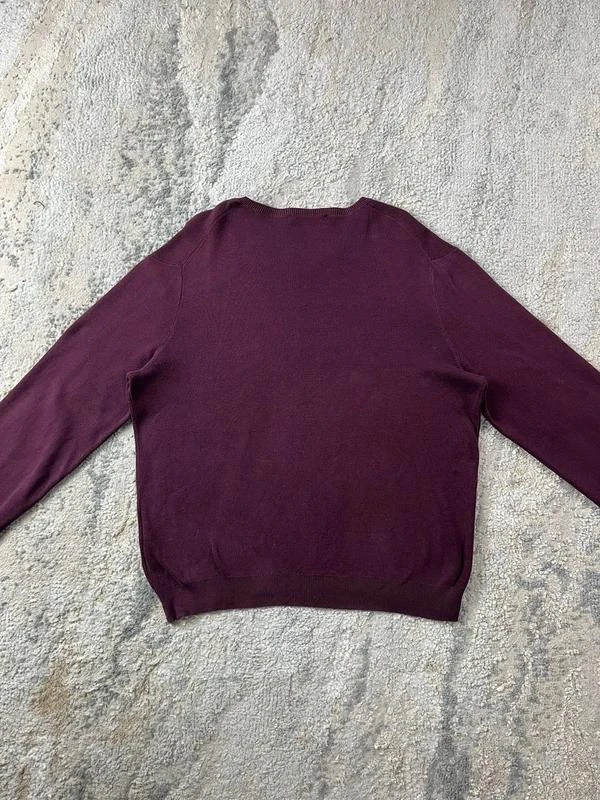 Suéter gola V vinho Polo Ralph Lauren tamanho M – photo 8